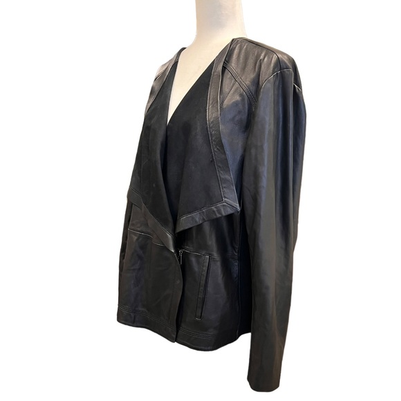 Sejour Waterfall Front Leather Jacket 1X - Picture 6 of 12